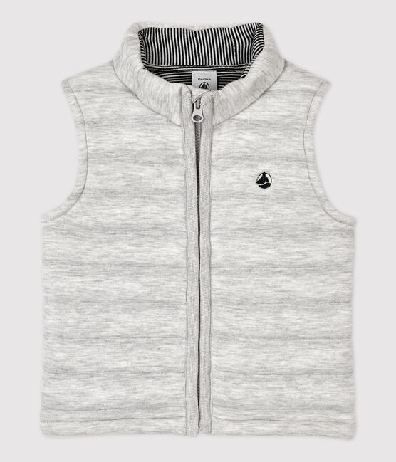 Babies' Tube Knit Gilet BELUGA CHINE grey